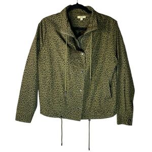 Animal Print Green Jacket